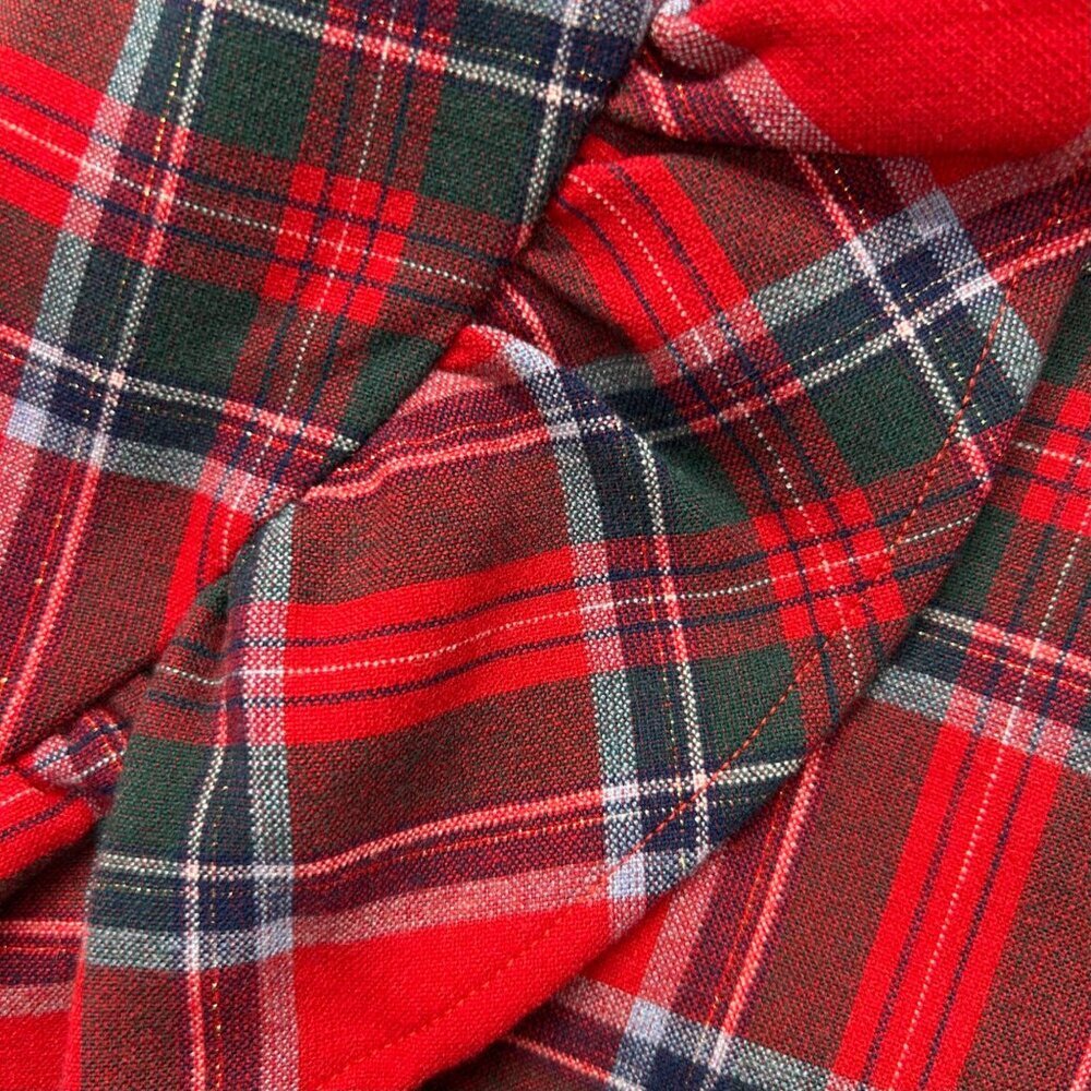Vineyard Vines Nantucket Lurex Tartan Red Ruffle Skirt NWT Size 00 - Picture 7 of 15